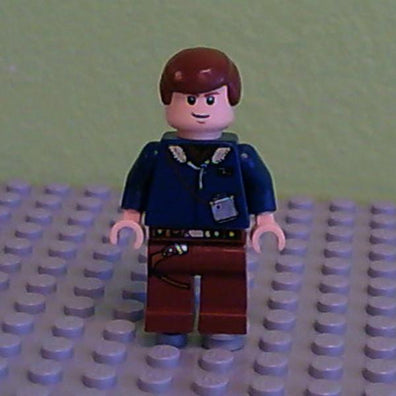 LEGO Minifigure -- Han Solo, Reddish Brown Legs with Holster Pattern (Light Flesh 2010 Head Pattern) - Set 6212-Star Wars / Star Wars Episode 4/5/6 -- SW088A -- Creative Brick Builders